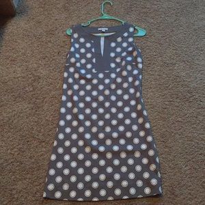 Gray and white summer dress XS
